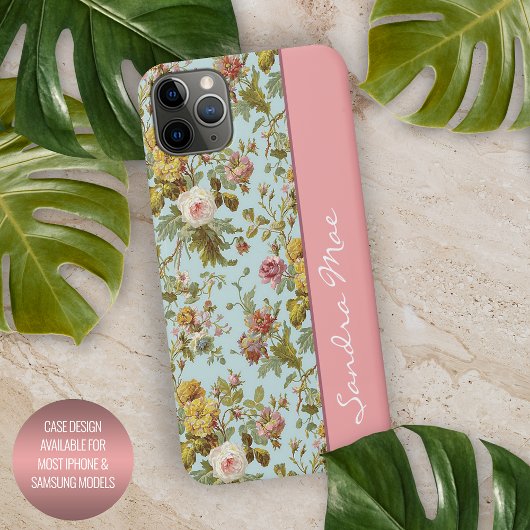 Designerisches Design Rosa Blume Kunstmuster iPhone Hülle