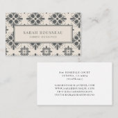 Designerkarte des Stoffdesigners Visitenkarte (Vorne/Hinten)