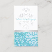 Designerkarte für Kronleuchter florales Interieur Visitenkarte (Vorderseite)