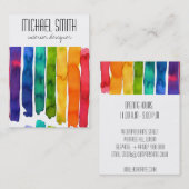 Designerkarte für moderne Farben im Innenbereich Visitenkarte (Vorne/Hinten)