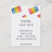 Designerkarte für moderne Farben im Innenbereich Visitenkarte (Rückseite)