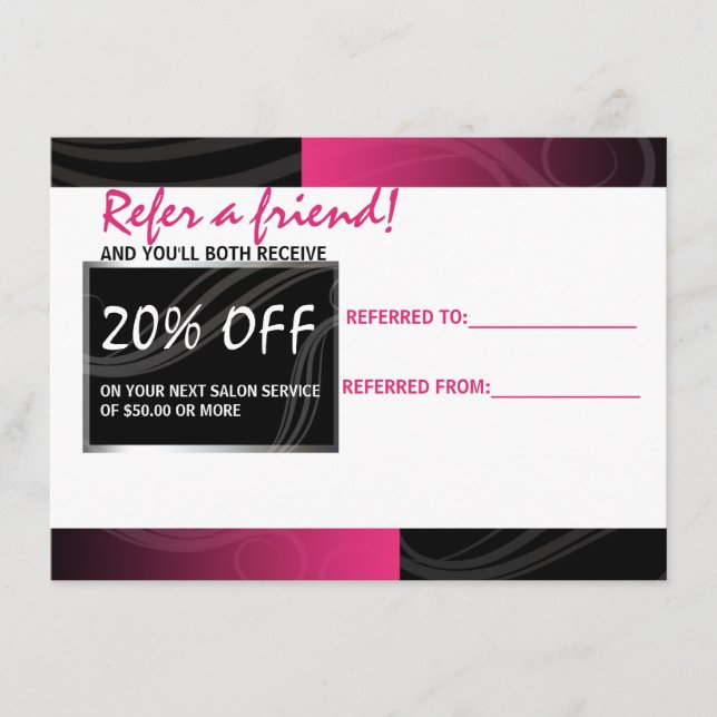 Designerkarte für Rosa-Schere (Vorderseite)