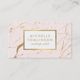Designerkarte für Rosa und Gold-Marmor Visitenkarte