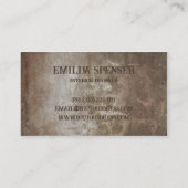 Designerkarte für Vintages klassisches Design Visitenkarte (Rückseite)