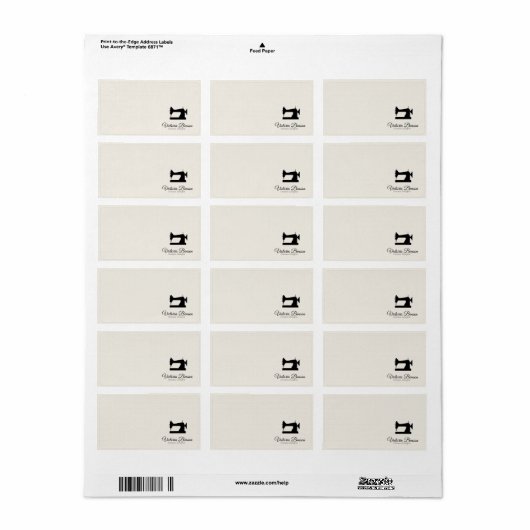 Designerkleidung Adressaufkleber (Vorne)