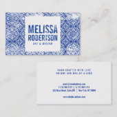 Designers für Muster in deprimierten blauen Flecke Visitenkarte (Vorne/Hinten)