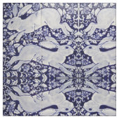 Designerstoff für Dedham Blue & White Rabbit Tile Stoff (Muster)