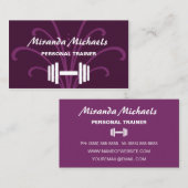 Designertrainer für Lila Fitness Visitenkarte (Vorne/Hinten)