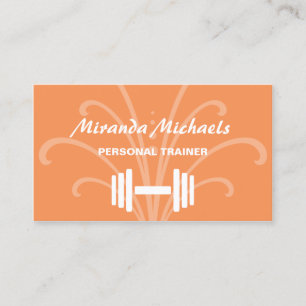 Designertrainer für Orange Personal Fitness Visitenkarte