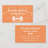 Designertrainer für Orange Personal Fitness Visitenkarte (Vorne/Hinten)