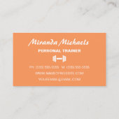 Designertrainer für Orange Personal Fitness Visitenkarte (Rückseite)