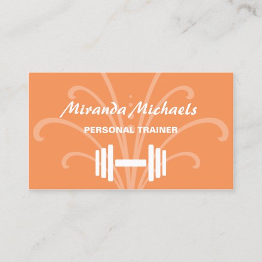 Designertrainer für Orange Personal Fitness Visitenkarte (Vorderseite)