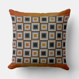 Designerwildness-Herbst-orange schwarzes graues Kissen