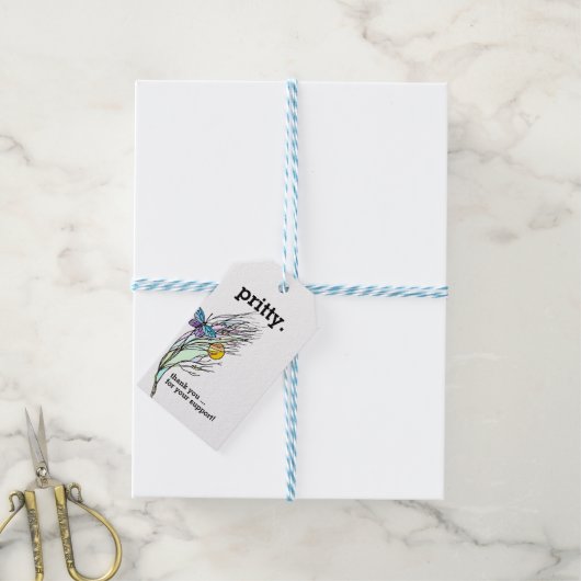 Designgeschenk für Schmetterlingsfelder Geschenkanhänger (Mit Garn)