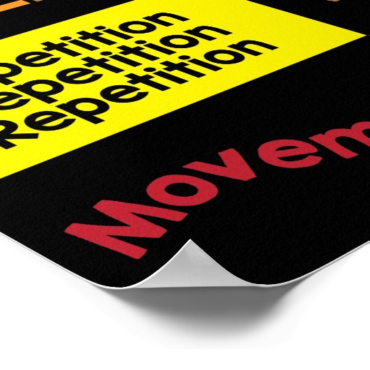 Designgrundsätze in warmen Farben Poster (Ecke)