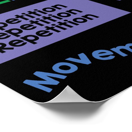 Designgrundsätze mit hellen Farben Poster (Ecke)