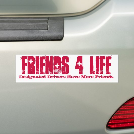 Designierte Fahrer haben mehr Freunde, FREUNDE 4… Autoaufkleber (Auf Auto)