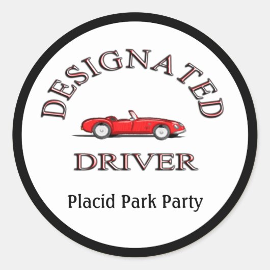 Designierte Treiber-Gold-Personalisiert-Sticker Runder Aufkleber (Vorderseite)