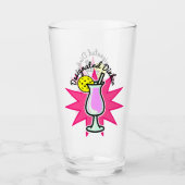 Designierter Dinker - rosa Cocktail mit Pickleball Glas (Vorderseite)