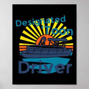 Designierter Toon-Fahrer Pontonbootfahren Sommer S Poster