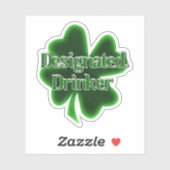Designierter Trinker St. Patrick's Day Aufkleber (Blatt)