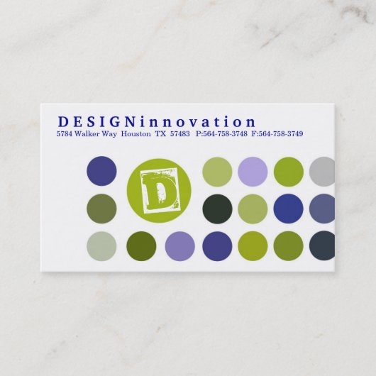 DESIGNInnovation [blau] Visitenkarten Visitenkarte (Vorderseite)