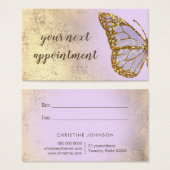 Designkarte für Lavendelschmetterlinge (Vorne & Hinten)