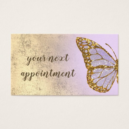 Designkarte für Lavendelschmetterlinge (Vorderseite)