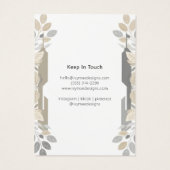 Designkarte für moderne, schicke Folias-Gebäude (Rückseite)