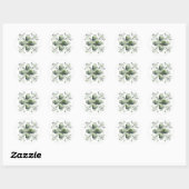 Designkleber aus grünem Glas Runder Aufkleber (Blatt)