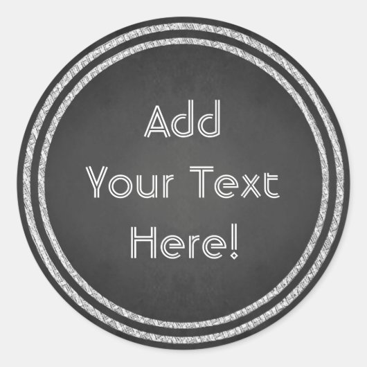 Designkleber für Chalkboard-Imitate, individuell a Runder Aufkleber (Vorderseite)