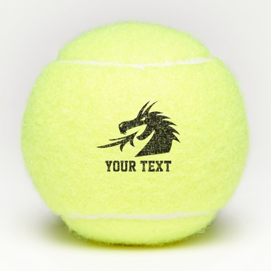 Designkugel mit Logo Drache Kopf Tennisball Design Tennisbälle (Vorderseite)