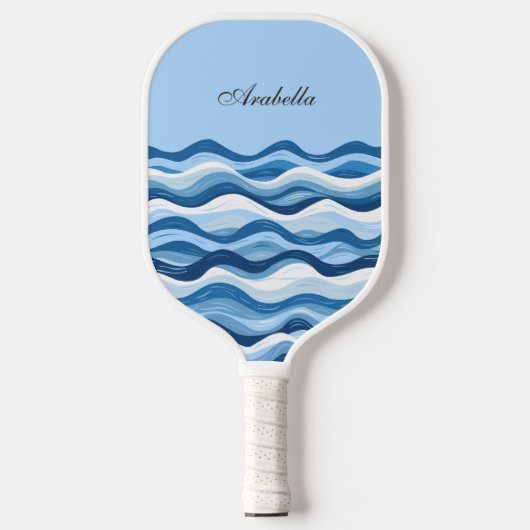 Designkünstlerische Gestaltung Abstrakter Blue Oce Pickleball Schläger (Vorderseite)