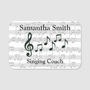 Designmarke für Musiknotes Namensschild