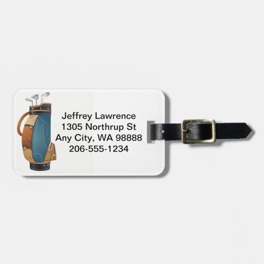 Designmarken für Golf Bag Gepäckanhänger (Vorderseite horizontal)