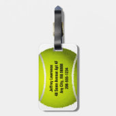 Designmarken für Tennisball Gepäckanhänger (Rückseite vertikal)