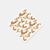Designmuster für braunes Hühnchen Serviette (Ecke)