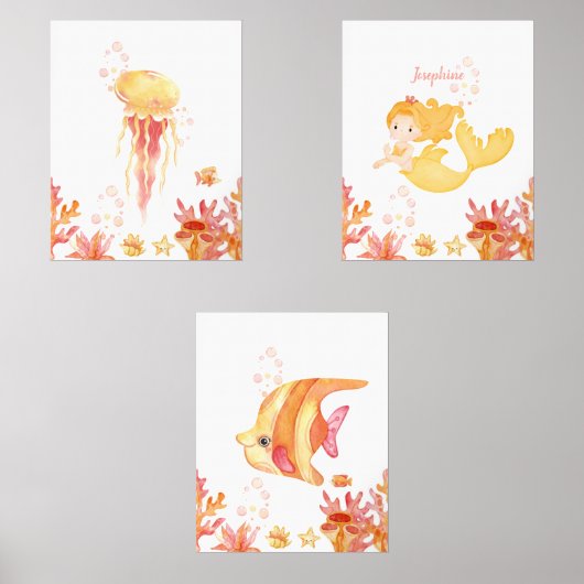 Designname: Korallenriffträume Bilderwand Sets (Vorderseite)