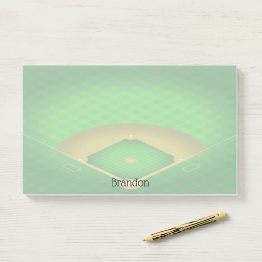 Designnotizen für Baseball Diamond Set Post-it Klebezettel (Auf Schreibtisch)