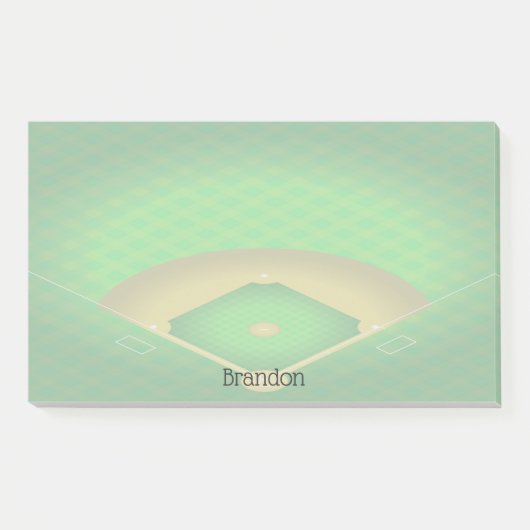Designnotizen für Baseball Diamond Set Post-it Klebezettel (Vorderseite)