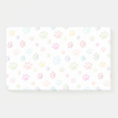 Designnotizen für farbige Paw-Drucke Post-it Klebezettel (Vorderseite)