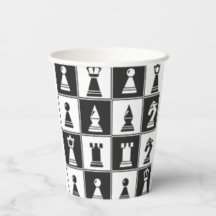 Designpapier-Cup für Schachfiguren Pappbecher