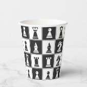 Designpapier-Cup für Schachfiguren Pappbecher (Vorderseite)