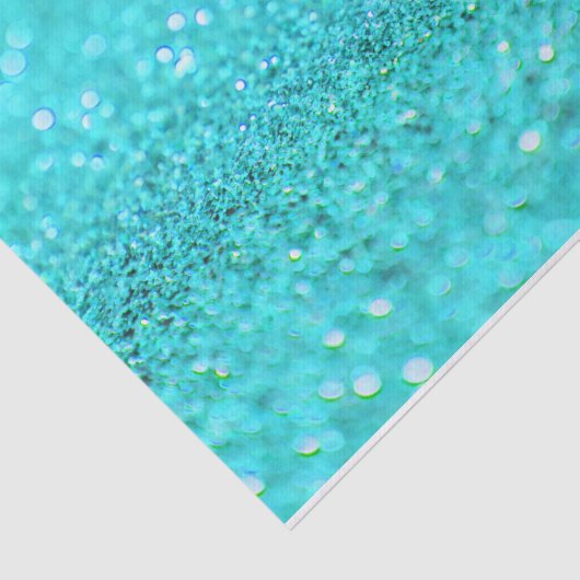 Designpapier für Aqua Glitzer Seidenpapier (Ausschnitt)