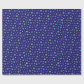 Designpapier für blaue jüdische Stars Geschenkpapier (Flach)