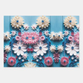 Designpapier für elegante Blume Geschenkpapier Set (Vorderseite)