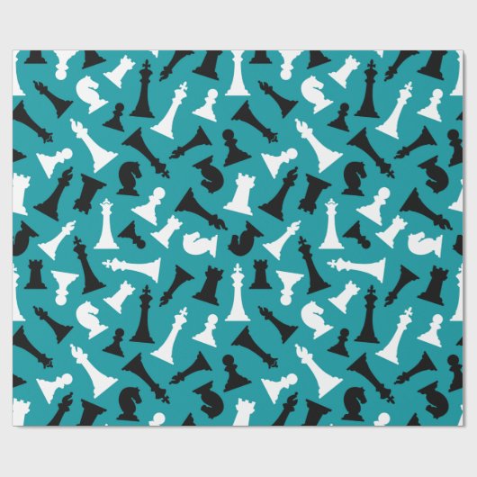 Designpapier für Schachfiguren Geschenkpapier (Flach)