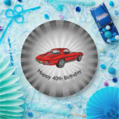 Designpapier-Party-Platte für die rote Korvette Pappteller (Party)