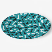 Designpapierplatte für Schachfiguren Pappteller (Schrägansicht)