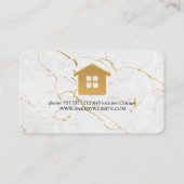 Designreinigungsservice aus weißem Marmor Visitenkarte (Rückseite)